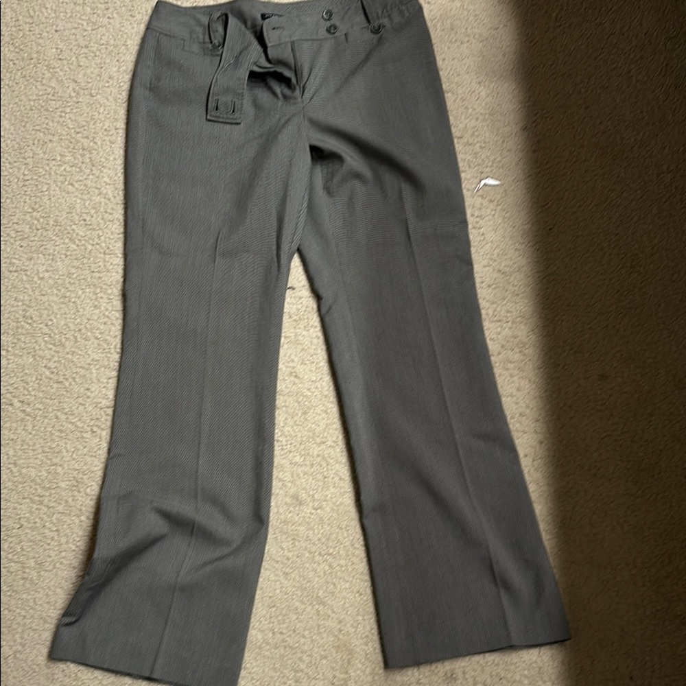 Ann Taylor Womens Gray Pinstripes Dress Pants